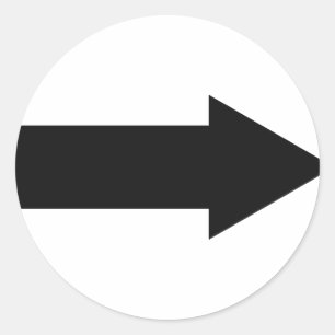 ikon för svartpil höger runt klistermärke