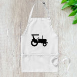 Ikon för vintage Tractor Silhouette Farm Equipment Förkläde<br><div class="desc">Den här snyggten är en fet bild av en elegant svart traktor, perfekt för alla jordbrukare, trädgårdsmästare eller entusiaster för landsbygdslivet. Den är konstruerad av ett högkvalitativt tyg, kombinerar hållbarhet och komfort, skapar den som ett idealiskt val för matlagning, bakning eller utomhusaktiviteter. Den livliga designen gör att du får ett...</div>
