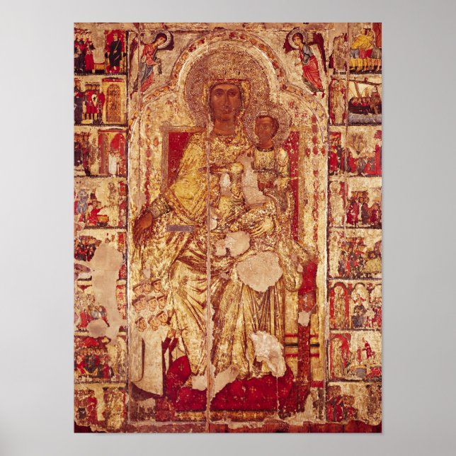 Ikon för Virgin and Child, 1300 Poster (Framsidan)