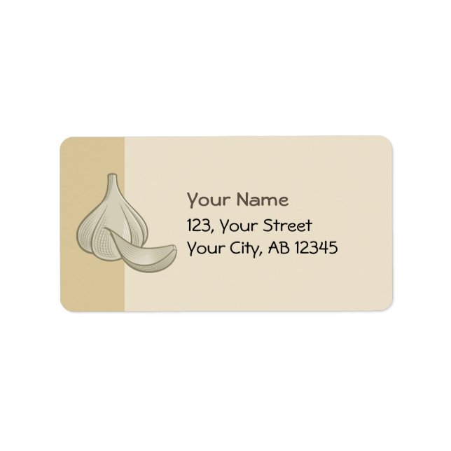 Ikon för vitlöksklipp adressetikett (Framsidan)