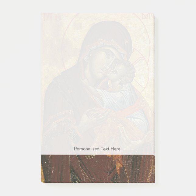 Ikon kallad 'Virgin of Tsar Dushan', c.1350 Post-it Block (Framsida)