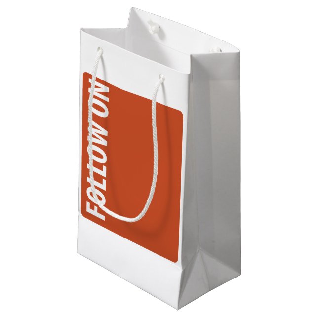 Ikon & Logo Knapp Presentpåse (Framsidan Vinklad)