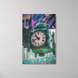 Ikon Tid Över State St Färg Porträtt Canvas