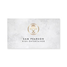 IkonAffärskortet Kids Entertainer Clown Ansikte
