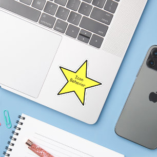 Ikonbeteende Stjärnsticker – Rolig Minimal Sticker Klistermärken