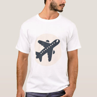 Ikondesign för flygplansflygplan för reseredskap t shirt