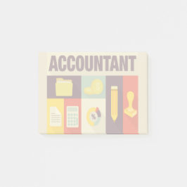 Ikondesign för professionell Accountant Post-it Block