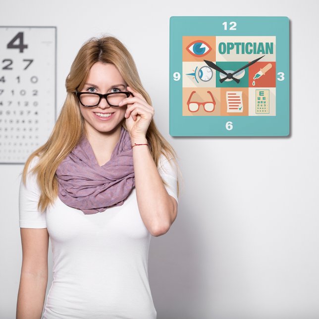 Ikondesign för professionell Optician Fyrkantig Klocka (Skapare uppladdad)