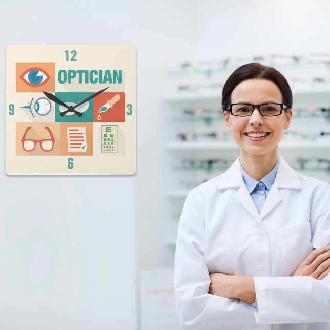 Ikondesign för professionell Optician Fyrkantig Klocka (Skapare uppladdad)