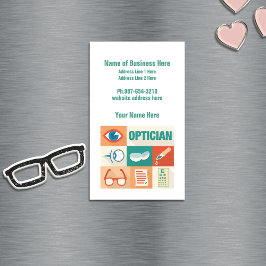 Ikondesign för professionell Optician Visitkortmagnet