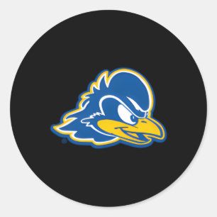 Ikonen Delaware Fightin'Blue Hens Lämnat Chest Runt Klistermärke