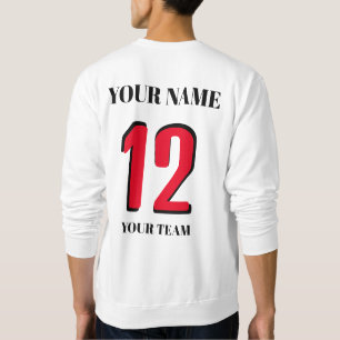 Ikonen eller flagga för anpassat Namn-nummer för s Lång Ärmad Tröja