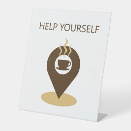 Ikonen för kaffeplacering hjälper dig själv att an