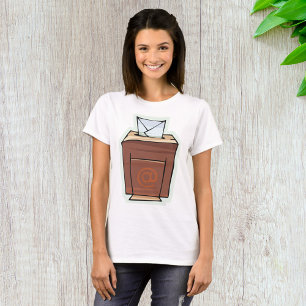 Ikonen för Retro-e-postinkorgen Tecknad Stil T Shirt