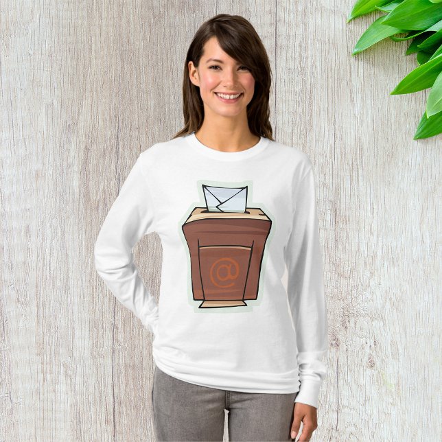 Ikonen för Retro-e-postinkorgen Tecknad Stil T Shirt (Skapare uppladdad)