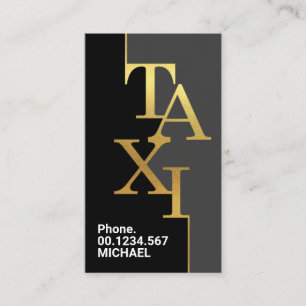 Ikonen grått Black Lagrar Guld Taxi med designad Visitkort