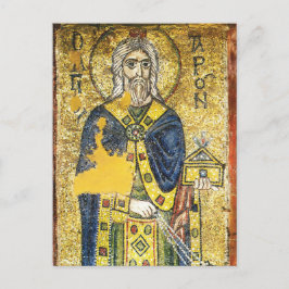 Ikonen High Priest Aaron Byzantine Mosaic Vykort