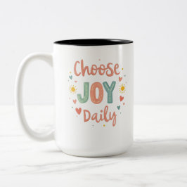 Ikonen Joy Daily Pastel Doodle Två-Tonad Mugg