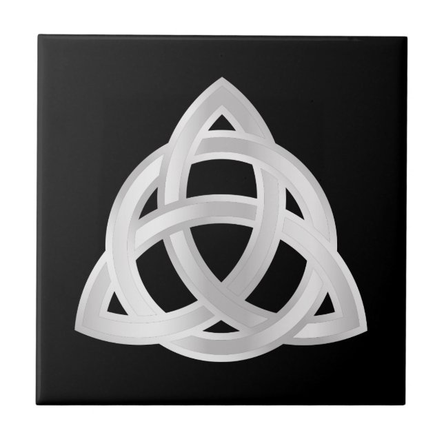 Ikonen Original Celtic Triquetra Knot silver Kakelplatta (Framsidan)