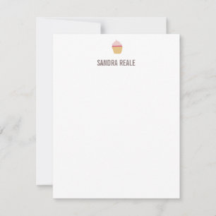 Ikonen Personal Stationery Note-kort för liten cup Inbjudningar