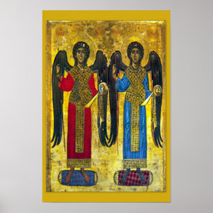 Ikonen St Michael & St Gabriel Archangel 01B Poste Poster