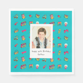 Ikonens 40:e födelsedag Napkin med foto Pappersservett