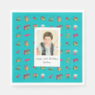 Ikonens 40:e födelsedag Napkin med foto Pappersservett