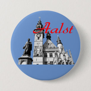 Ikoner av Aalst, Belgium Souvenir Knapp