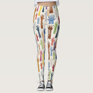 Ikoner av Händer utan sömlös Mönster Leggings
