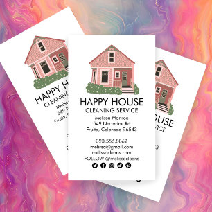 Ikoner för Cute House Städning Home Services Socia Visitkort