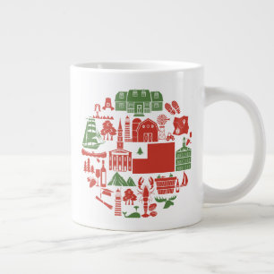 Ikoner för nya England Jumbo Mugg