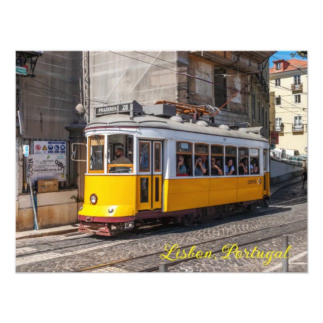 Ikoner, gult, Lissabon, Portugal Fototryck (Framsidan)