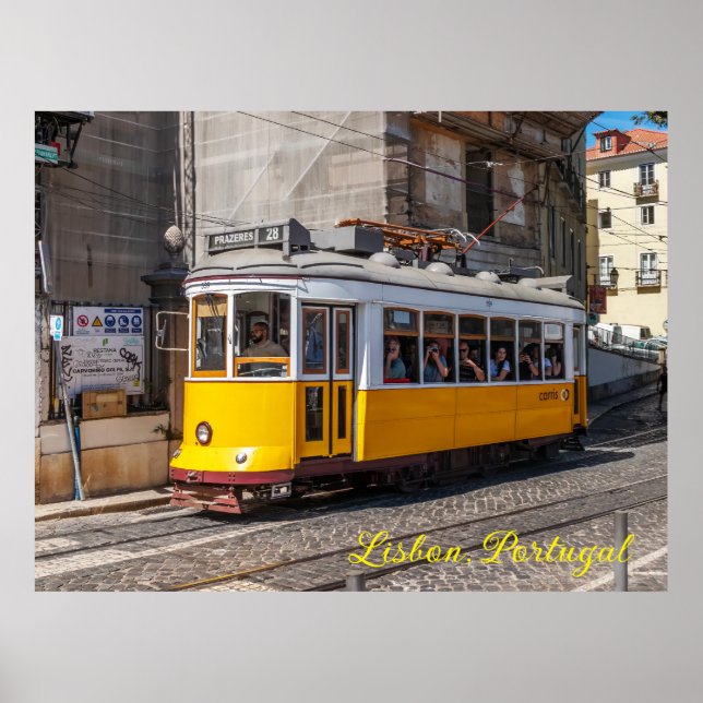 Ikoner, gult, Lissabon, Portugal Poster (Framsidan)