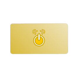 Ikonetiketter för Gult av abstrakt Adressetikett