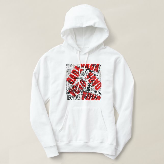 IKONIC DADA ART POSTER HOODIE (Design framsida)