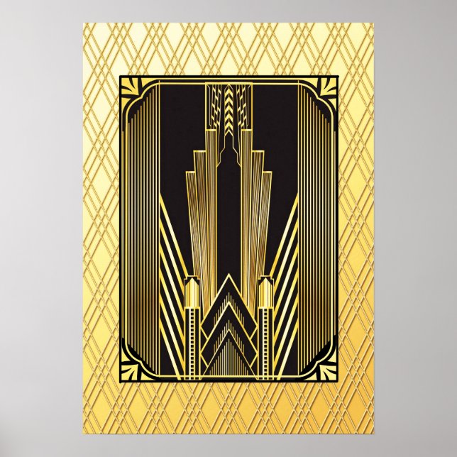 Ikonisk Art Deco Poster (Framsidan)