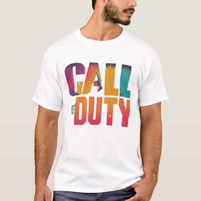 Ikonisk "Duty Call" T-Shirt för varje spelare (Framsida)