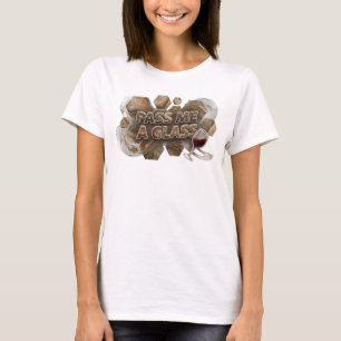 Ikonisk Färgrik PASS ME A GLASS Print T Shirt