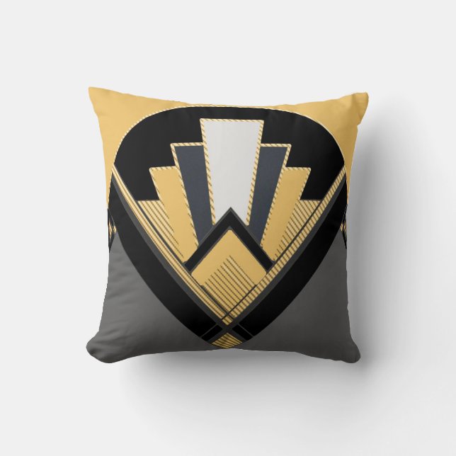 Ikonisk Fläkt Art Deco Pillow/ Kudde (Framsida)