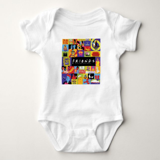 Ikonisk FRIENDS™-mönster T Shirt (Framsida)
