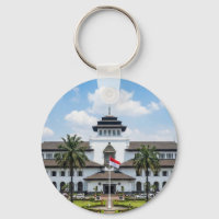 Ikonisk Gedung Sate Bandung Indonesien Nyckelring