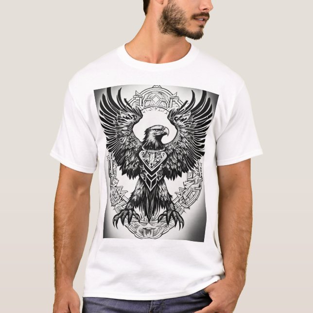 Ikonisk geometrisk agle-tatto T-Shirt-samling T Shirt (Framsida)