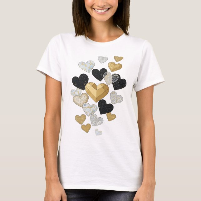 Ikonisk grå ABSTRAKT KONST Design T Shirt (Framsida)