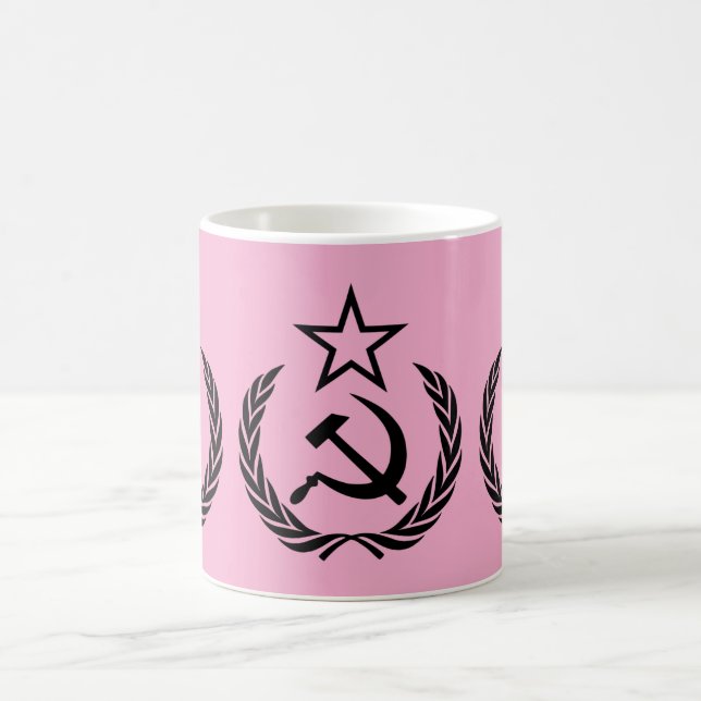 Ikonisk Hammer-, Sickle- och Star Symbolism-design Kaffemugg (Center)