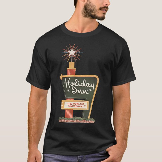 Ikonisk Helgdag Inn-tecken T Shirt (Framsida)