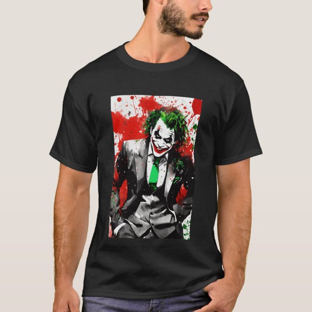 Ikonisk Joker-utskrift T-Shirt (Framsida)