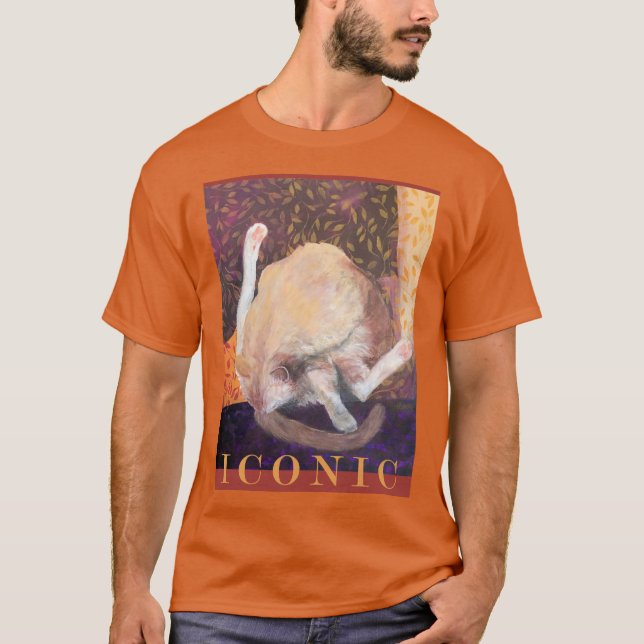 Ikonisk katt målning Ginger Tom Cat Kitten T Shirt (Framsida)