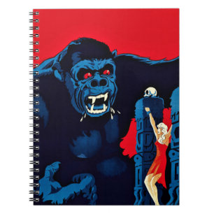 Ikonisk King Kong jätte apa monster film tryck Anteckningsbok