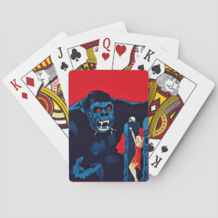 Ikonisk King Kong jätte apa monster film tryck Casinokort