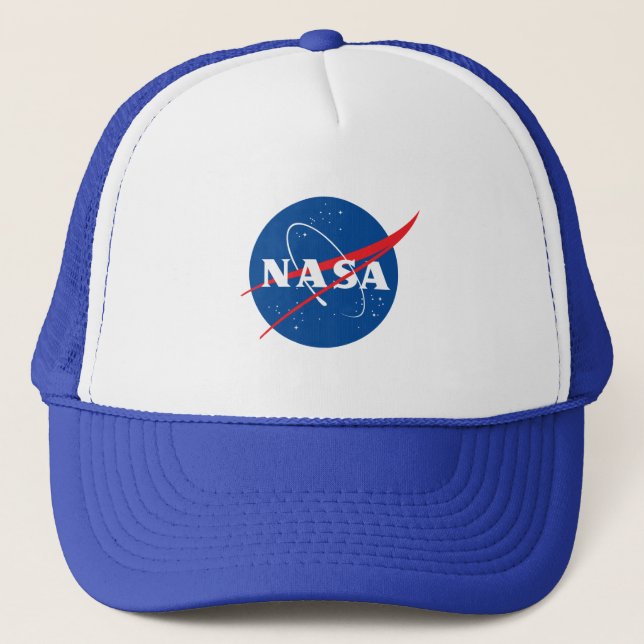 Ikonisk NASA Baseball Hat (vit/Neptunblå) Keps (Framsida)